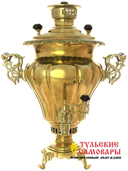 Самовар на дровах 5 л желтый груша фабрика Воронцова, арт. 433737 фото 1 — Samovars.ru